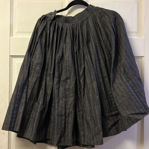 Vintage BIS Gene Ewing fit & flare long jean skirt gray